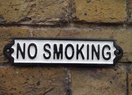 Rectangular No Smoking sign
